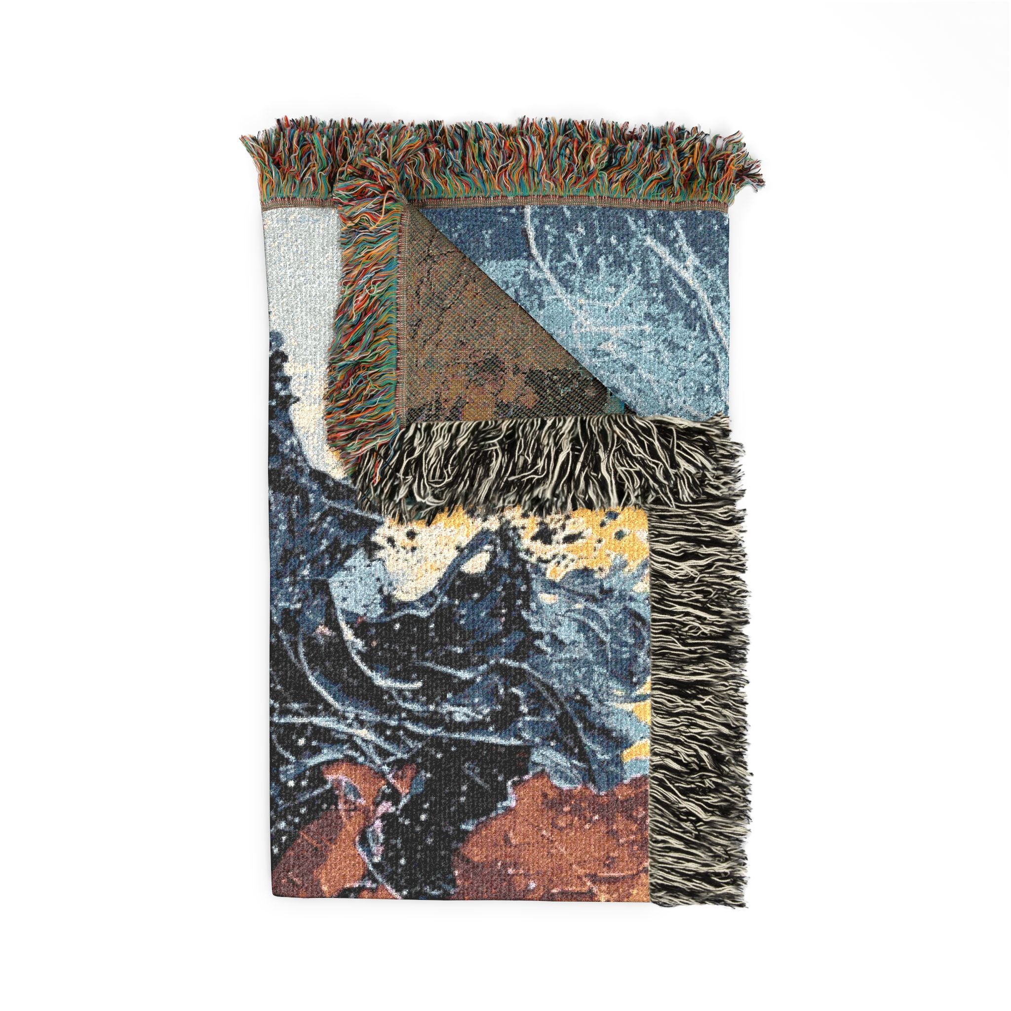 Woven Blanket — Abstract Portrait Tapestry Throw (Artistic Woman Design)