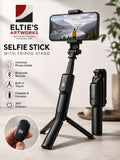 Selfie Stick with Tripod Stand & Bluetooth Remote