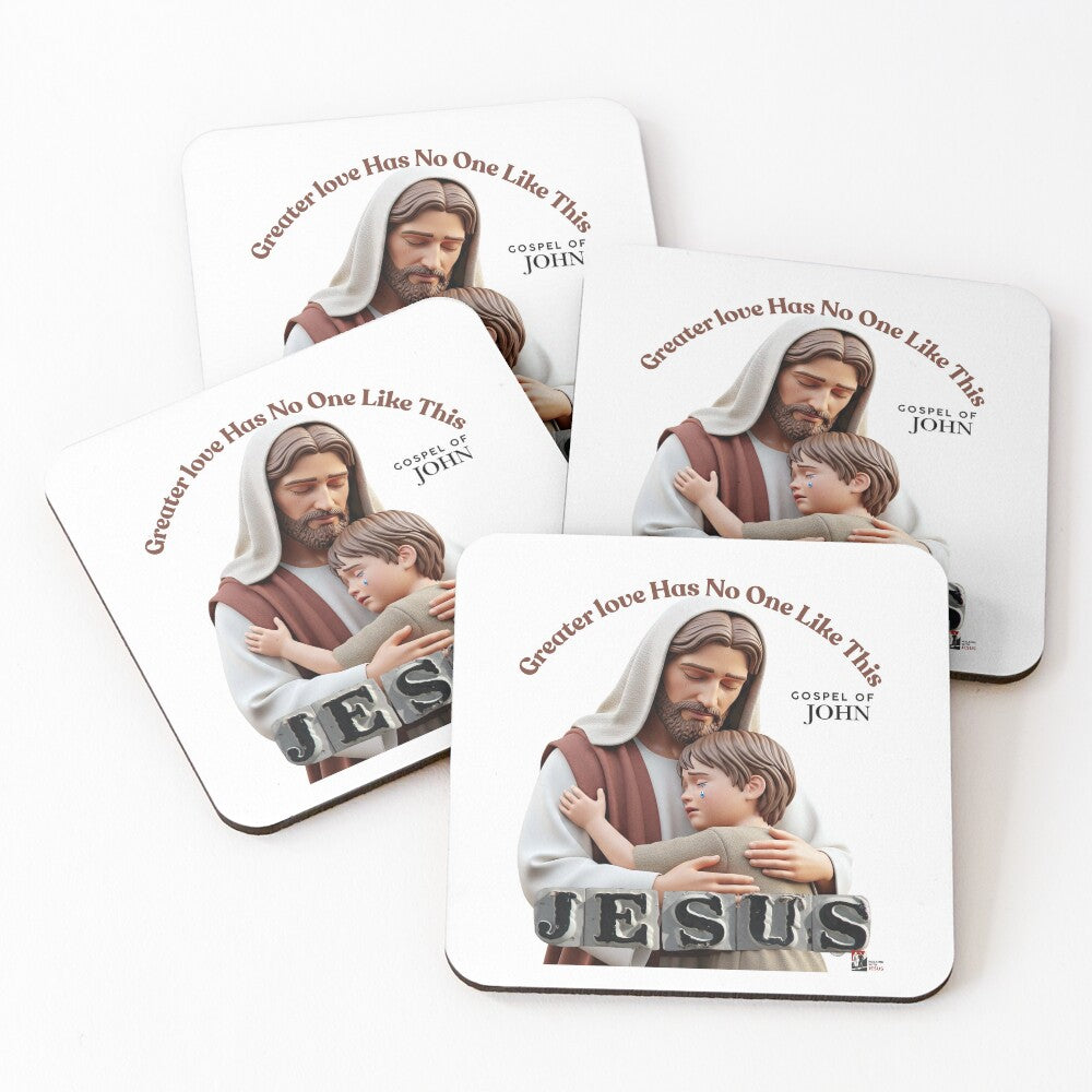 Faith-printed coasters