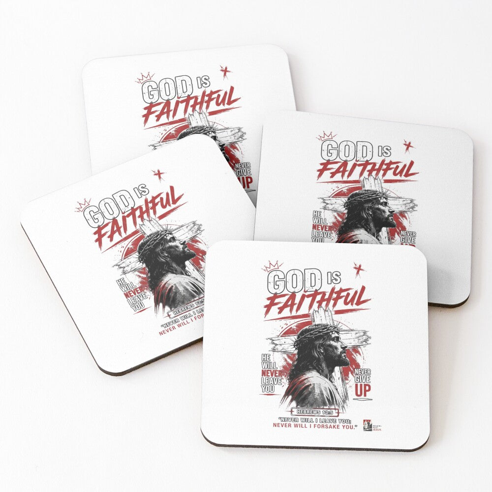 Faith-printed coasters