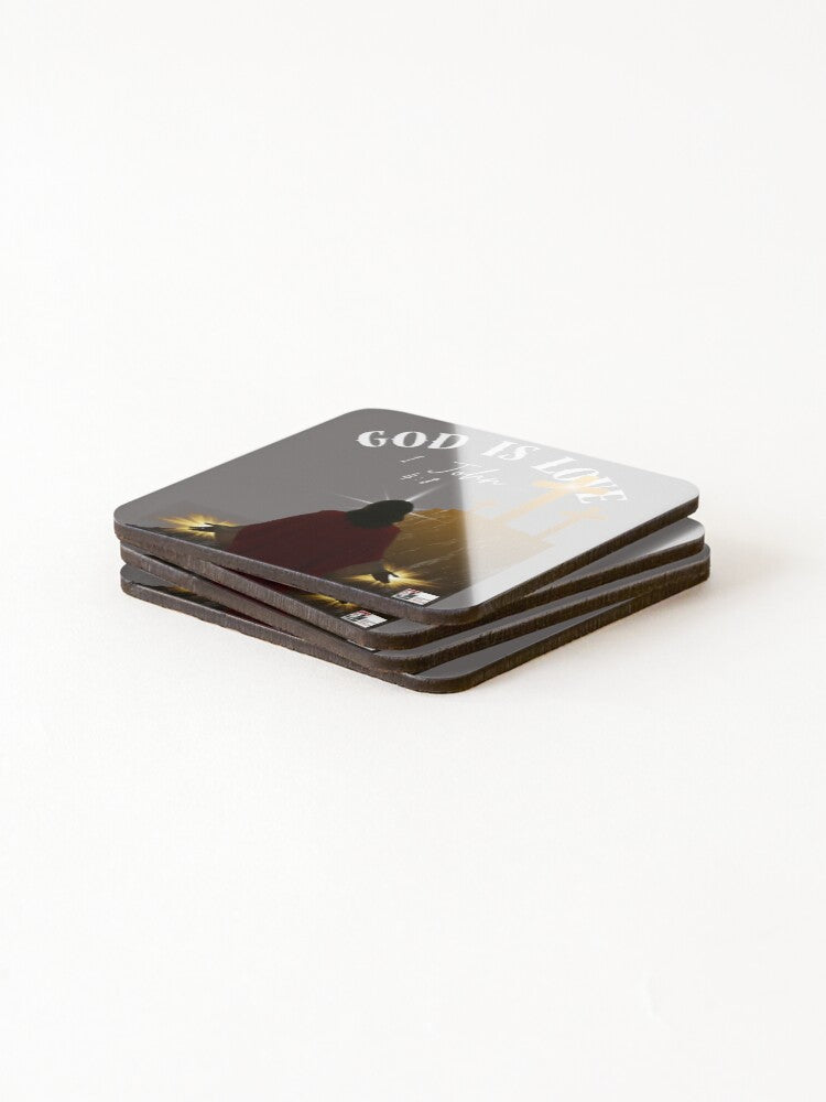 Faith-printed coasters