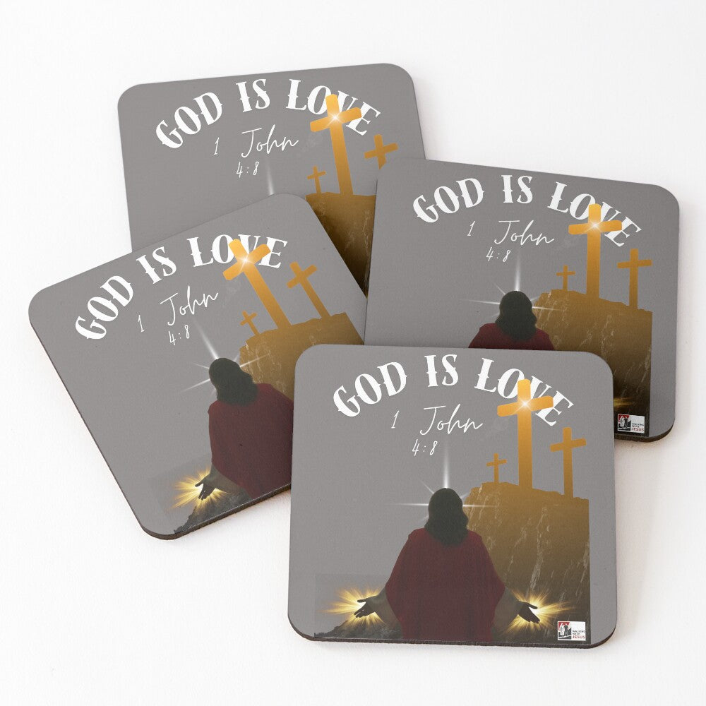 Faith-printed coasters