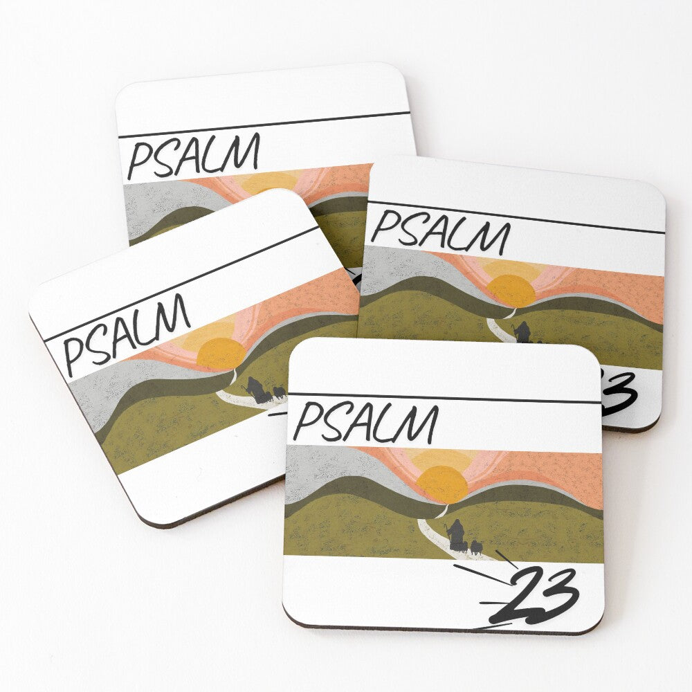 Faith-printed coasters